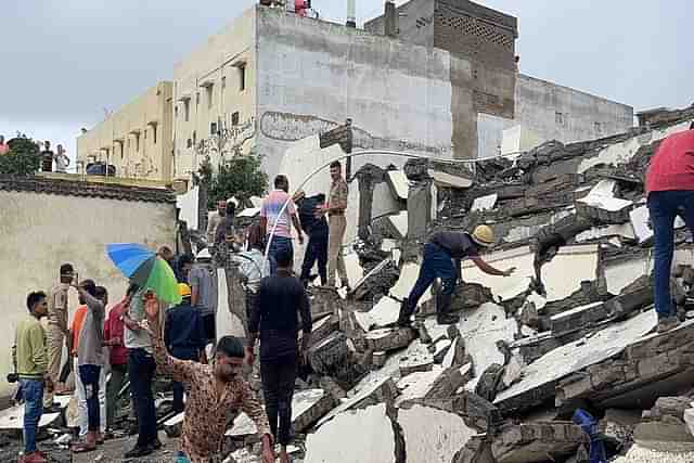  A six-storey building in Surat collapsed on Saturday